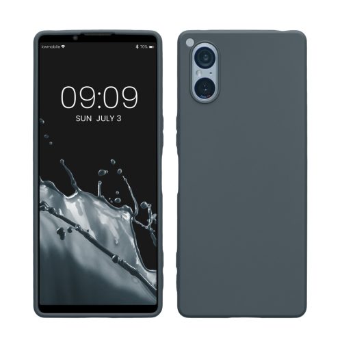 Pouzdro Kwmobile pro Sony Xperia 5 V, tmavě zelené, silikonové, 61522.202