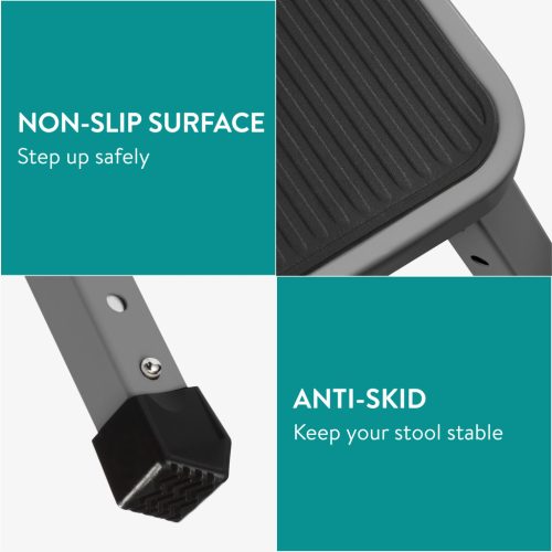 Scaun pliabil ajustabil Navaris, 3 inaltimi, platforma antiderapanta, 61657.01