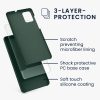 Pouzdro Kwmobile pro Samsung Galaxy A71, tmavě zelené, silikonové, 51209.169