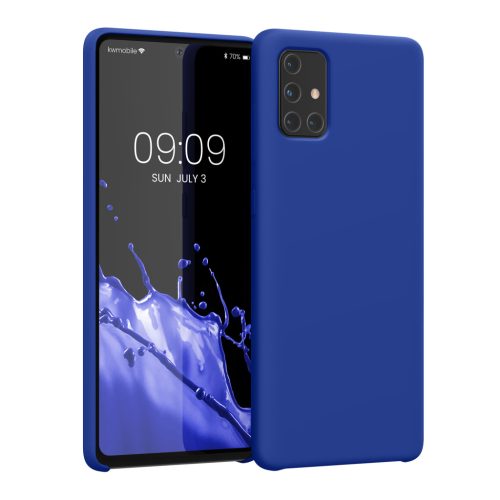 Pouzdro Kwmobile pro Samsung Galaxy A71, modré, silikonové, 51209.134