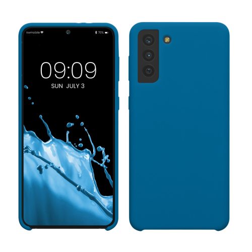 Pouzdro Kwmobile pro Samsung Galaxy S21 Plus, modré, silikonové, 54066.228