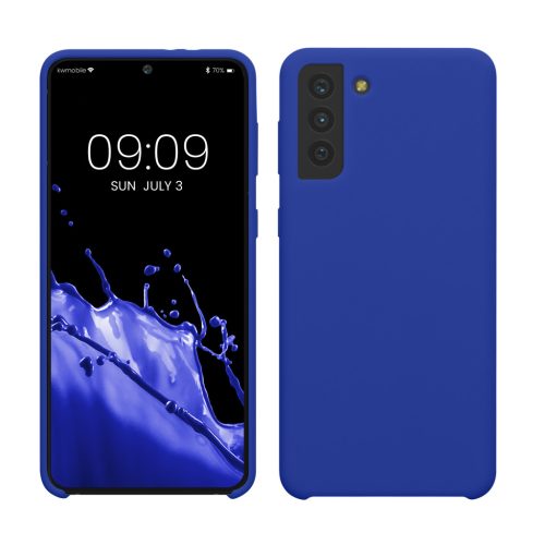 Pouzdro Kwmobile pro Samsung Galaxy S21 Plus, modré, silikonové, 54066.134