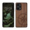 Pouzdro Kwmobile pro Xiaomi Poco F5, hnědé, dřevo/silikon, 61661.01