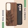 Pouzdro Kwmobile pro Samsung Galaxy A54 5G, hnědé, dřevo/silikon, 60799.06