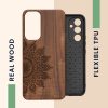 Pouzdro Kwmobile pro Samsung Galaxy A54 5G, hnědé, dřevo/silikon, 60799.03