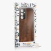 Pouzdro Kwmobile pro Samsung Galaxy A54 5G, hnědé, dřevo/silikon, 60799.03