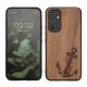 Pouzdro Kwmobile pro Samsung Galaxy A54 5G, hnědé, dřevo/silikon, 60799.05