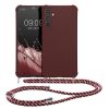 Pouzdro Kwmobile se šňůrkou na krk pro Samsung Galaxy A34 5G, fialové, silikonové, 60820.187