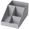 Organizator accesorii cafea Navaris, 4 compartimente, 25.4x16x12.3 cm, HIPS, gri, plastic