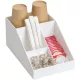 Organizator accesorii cafea Navaris, 4 compartimente, 25.4x16x12.3 cm, HIPS, alb, plastic