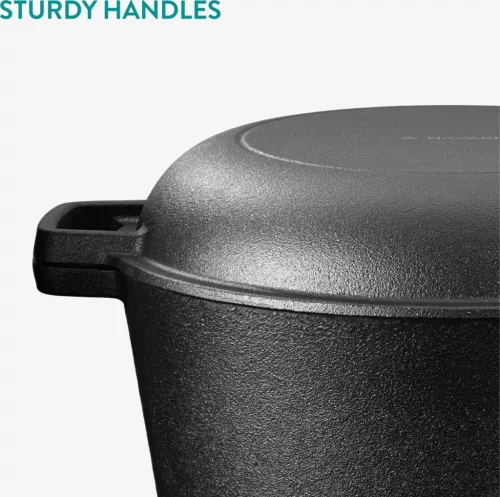 Navaris litinový holandský hrnec s poklicí, na varnou desku/troubu, 4,7 l, 32 cm, 61695.02