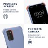 Pouzdro Kwmobile se šňůrkou pro Samsung Galaxy A03s, modré, silikonové, 58562.108