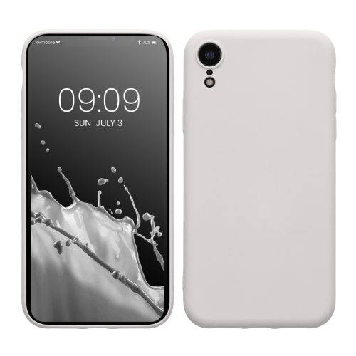 Pouzdro Kwmobile pro Apple iPhone XR, bílé, silikonové, 49983.48