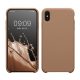 Pouzdro Kwmobile pro Apple iPhone XS Max, krémové, silikonové, 45909.246