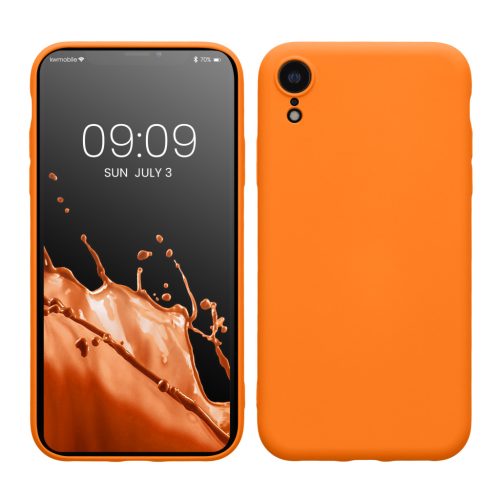 Pouzdro Kwmobile pro Apple iPhone XR, oranžové, silikonové, 49983.15