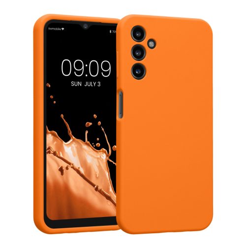Pouzdro Kwmobile pro Samsung Galaxy A14 5G, oranžové, silikonové, 60808.15