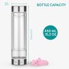 Sticla de ceai Navaris cu pietre semipretioase, infuzor inox, cu capac, 450 ml, 61741.08