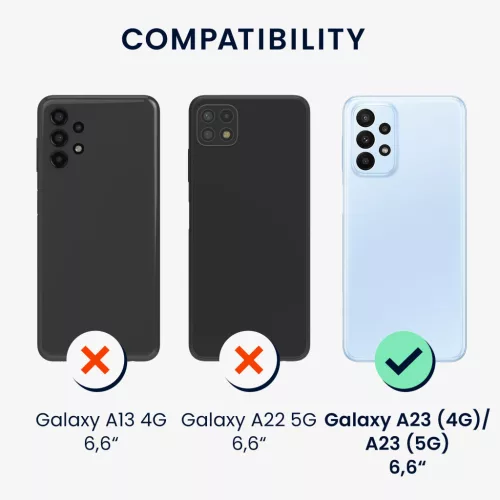 Pouzdro Kwmobile pro Samsung Galaxy A23/Galaxy A23 5G, fialové, silikonové, 57955.24