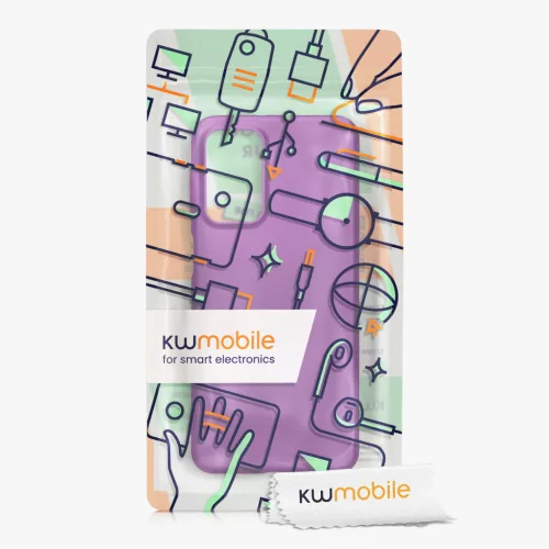 Pouzdro Kwmobile pro Samsung Galaxy A23/Galaxy A23 5G, fialové, silikonové, 57955.24