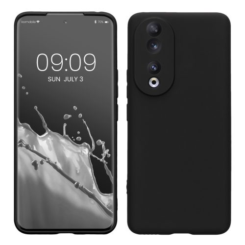 Pouzdro Kwmobile pro Honor 90 5G, černé, silikonové, 61742.47