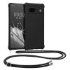Pouzdro Kwmobile se šňůrkou na krk pro Google Pixel 7a, černé, silikonové, 61600.01