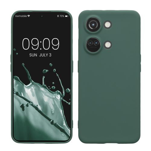 Pouzdro Kwmobile pro OnePlus Nord 3 5G, zelené, silikonové, 61767.166