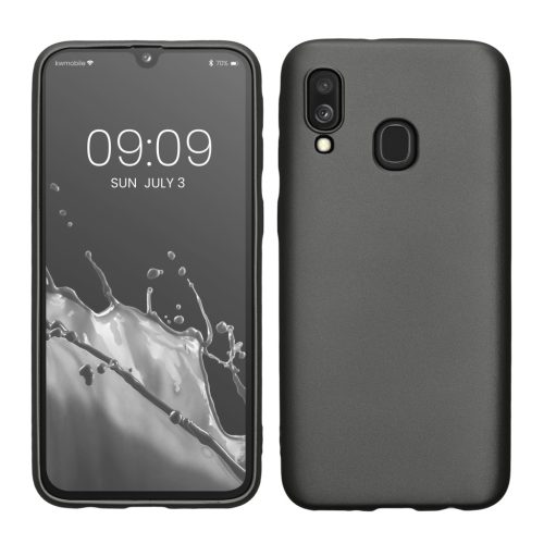 Pouzdro Kwmobile pro Samsung Galaxy A40, šedé, silikonové, 48546.232