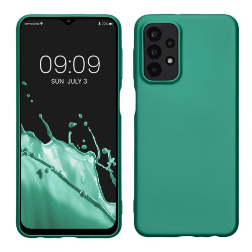 Pouzdro Kwmobile pro Samsung Galaxy A23/Galaxy A23 5G, zelené, silikonové, 57955.17