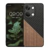 Pouzdro Kwmobile pro OnePlus Nord 3 5G, hnědé/černé, dřevo/silikon, 61769.01