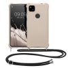 Pouzdro Kwmobile se šňůrkou na krk pro Google Pixel 4a, krémové, silikonové, 53842.16
