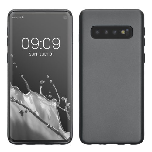 Pouzdro Kwmobile pro Samsung Galaxy S10, šedé, silikonové, 47452.232