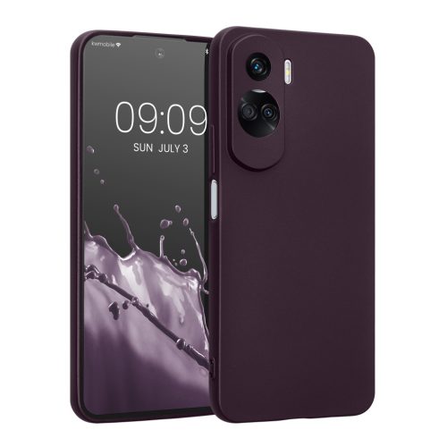 Pouzdro Kwmobile pro Honor 90 Lite, tmavě fialové, silikonové, 61745.115