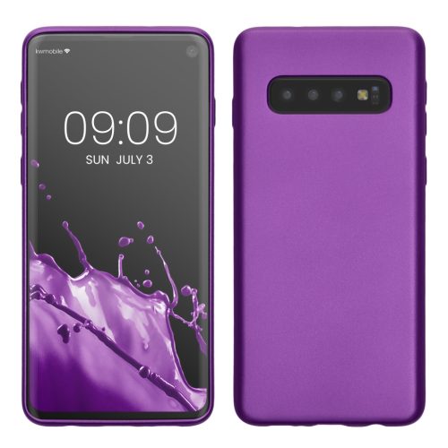 Pouzdro Kwmobile pro Samsung Galaxy S10, fialové, silikonové, 47452.24