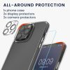 Sada pouzdra a 2 ochranných fólií pro přední stranu/fotoaparát pro Apple iPhone 13 Pro, průhledná, plast/tvrzené sklo, 61822.03