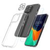 Sada pouzdra a 2 ochranných fólií pro přední stranu/fotoaparát pro Apple iPhone 14 Pro Max, průhledná, plast/tvrzené sklo, 61826.03