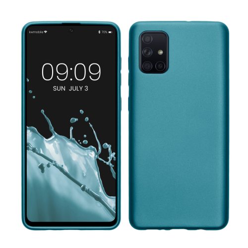 Pouzdro Kwmobile pro Samsung Galaxy A71, modré, silikonové, 51213.251