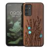 Pouzdro Kwmobile pro Samsung Galaxy A14 5G, hnědé, dřevo/silikon, 60817.09