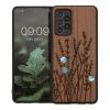 Pouzdro Kwmobile pro Samsung Galaxy A52/Galaxy A52 5G/Galaxy A52s 5G, hnědé, dřevo/silikon, 54354.16