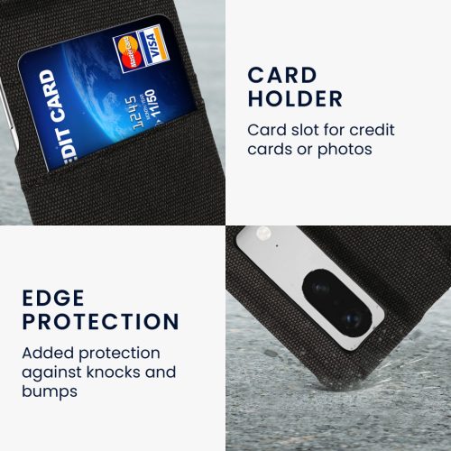 Pouzdro Kwmobile pro Google Pixel 8, tmavě šedé, textilní/plastové, 61883.19