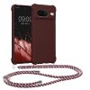 Pouzdro Kwmobile se šňůrkou na krk pro Google Pixel 8, fialové, silikonové, 61867.187