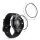 Sada 2 ks pouzder Kwmobile s bezpečnostním sklem pro Huawei Watch 4, Transparent, Plast, 61909.02