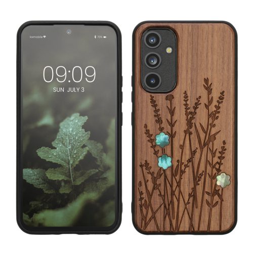 Pouzdro Kwmobile pro Samsung Galaxy A54 5G, hnědé, dřevo/silikon, 60799.09