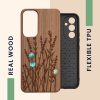 Pouzdro Kwmobile pro Samsung Galaxy A54 5G, hnědé, dřevo/silikon, 60799.09