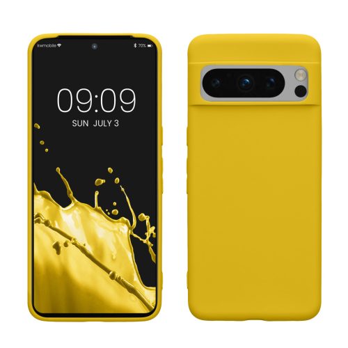 Pouzdro Kwmobile pro Google Pixel 8 Pro, žluté, silikonové, 61856.165