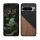Pouzdro Kwmobile pro Google Pixel 8 Pro, hnědé/černé, dřevo/silikon, 61874.01