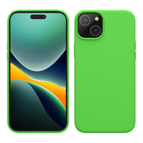 Pouzdro Kwmobile pro Apple iPhone 15, zelené, silikonové, 61953.159