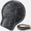 Set 2 suporturi pentru lingura Navaris din marmura, antiderapante, negru, 61947.02