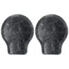 Set 2 suporturi pentru lingura Navaris din marmura, antiderapante, negru, 61947.02