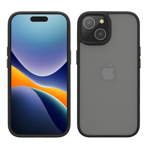 Pouzdro Kwmobile pro Apple iPhone 15, černé/průhledné, polykarbonátové, 61961.01