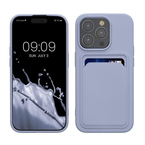 Pouzdro Kwmobile pro Apple iPhone 15 Pro, modré, silikonové, 62019.108